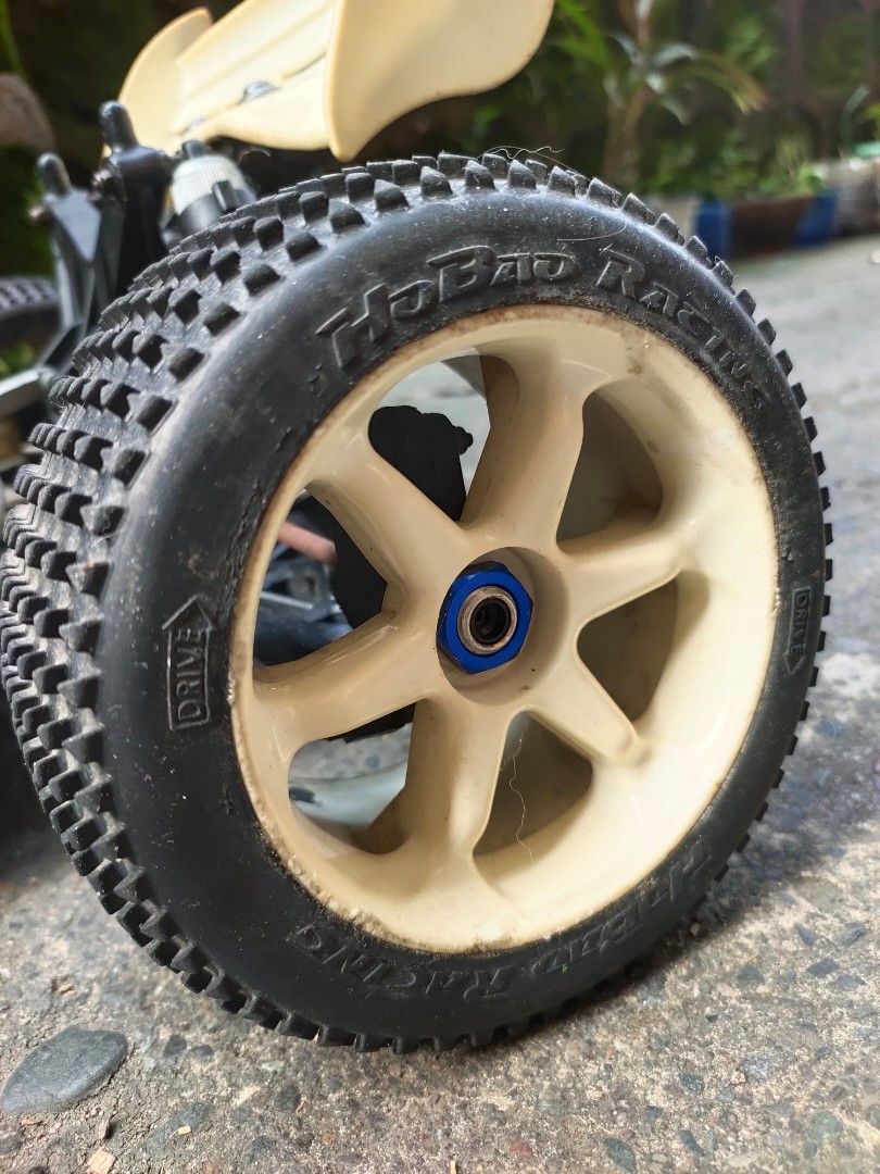 HoBao Racing Nitro Buggy RC Car (Category: Remote Control Toys) located in Caloocan City. Submitted by mjraymundo48160 (Listing ID 1468976527, Image 3). Description: - Brand/Model: HoBao Racing nitro RC buggy - Engine: Fuel engine with air filter attached - Chassis & Suspension: Aluminum chassis and shock absorbers - Wheels & Tires: Off-road tires mounted on white wheels - Electronics: Electronics box included on the deck -no body shell, need tx 