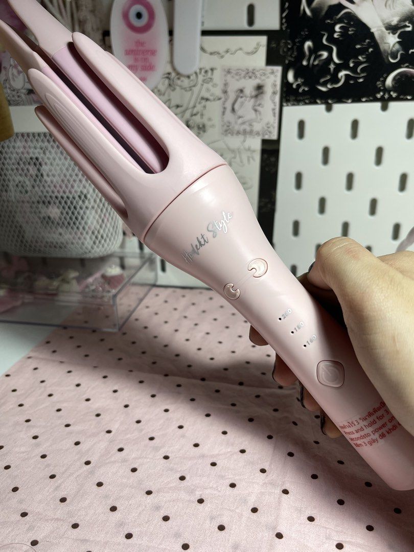 Hodekt Style Automatic Curling Iron Model HCI-005 Pink (Category: Hair) located in Mariveles. Submitted by nahtmystyle (Listing ID 1468955771, Image 1). Description: used once issue: skill issue 🙂‍↕️ loc: bataan mop: gcash mod: jnt .