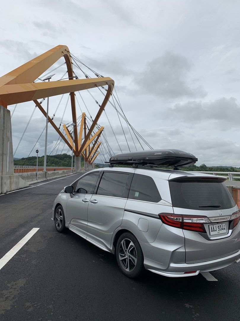 Honda Odyssey 2.4 EXV Premium (A) (Category: Used Cars) located in Quezon City. Submitted by mancave_stuff (Listing ID 1468941359, Image 2). Description: •Honda Odyssey EX V Navi 7-seater Top of the line •Color: Platinum silver •Mileage: 54.000+kms •2nd row Captain seats with footrest •A/V audio Sounds upgrade with high end Morel separates speakers system and JBL subwoofer for quality sound system (P100k) •Includes Thule roof Cross bars • Inno RV
