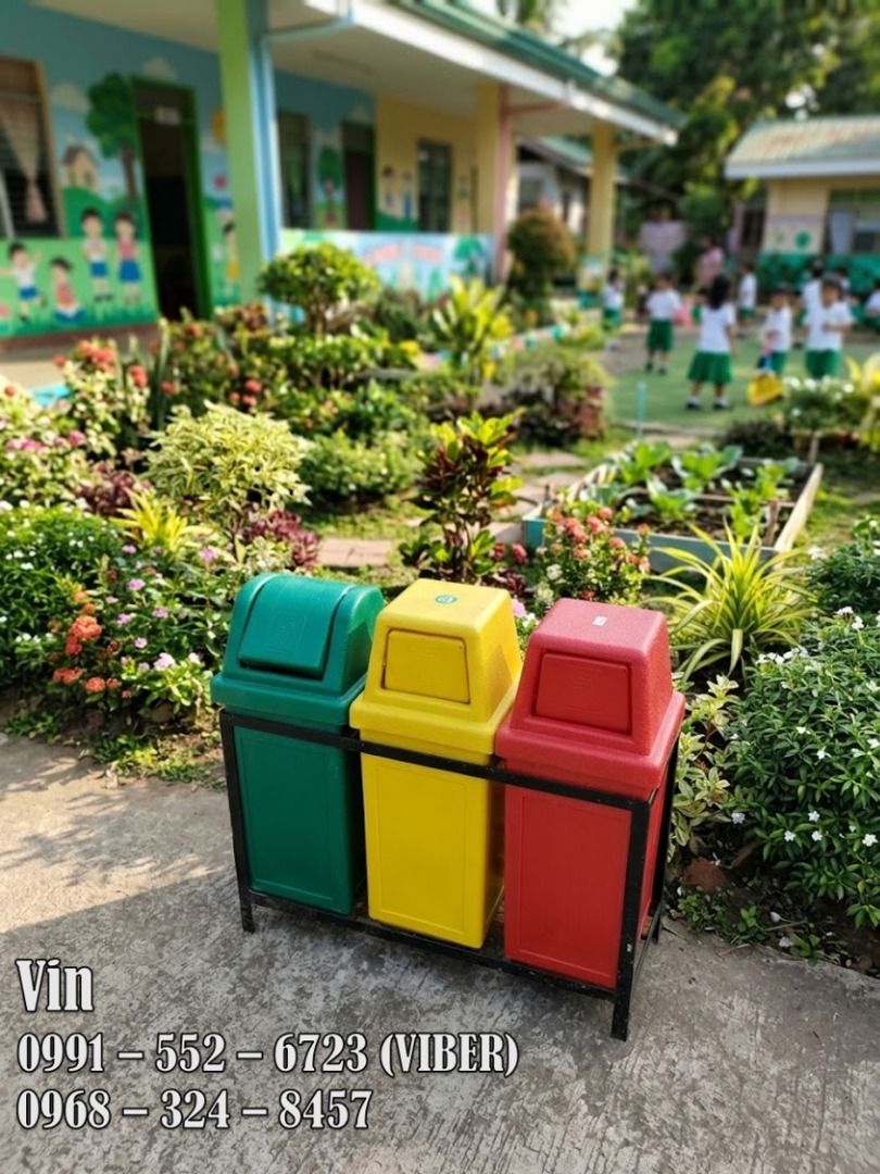 hooded trash bin small (Category: Waste Bins & Bags) located in Bacoor. Submitted by zx400rr (Listing ID 1468951457, Image 1). Description: HOODED TRASH BIN Size: Small, Medium, Large, King Made in non-toxic Polyurethane Plastic Easy to clean, carry and move Also available: Metal Frame for 2 slots, 3 slots & 4 slots! Segregation Label & Company Logo For inquiries: 0991 552 6723 0968 324 8457 0933 855 9510 0956 702 8557 Landline: Pldt 046 416-39-2