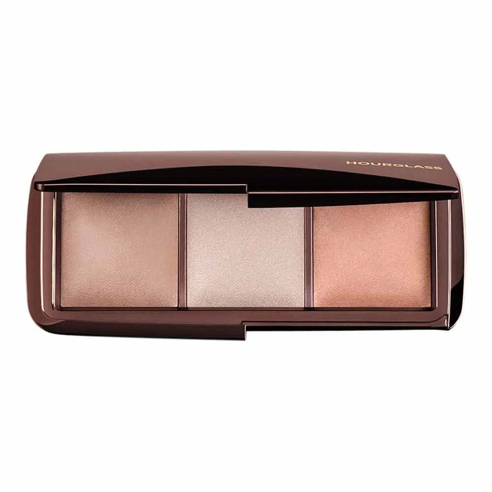 Hourglass Ambient Lighting Palette (Category: Makeup) located in Pasig City. Submitted by bitofahoarder (Listing ID 1468957318, Image 2). Description: - Authentic Hourglass Ambient Lighting palette - Limited bronze case design - 3-in-1 face palette: finishing powder, blush, and highlighter - Compact size, ideal for travel and quick touch-ups - Comes with a clean, functional mirror inside the lid - Barely touched, sanitized and ready for use. Almo