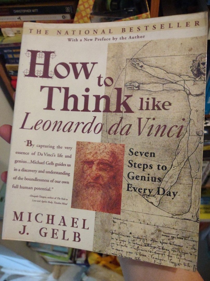 How to think like Leonardo Da Vinci (Category: Storybooks) located in Manila. Submitted by preloved.christine (Listing ID 1469109279, Image 1). Description: paperback.