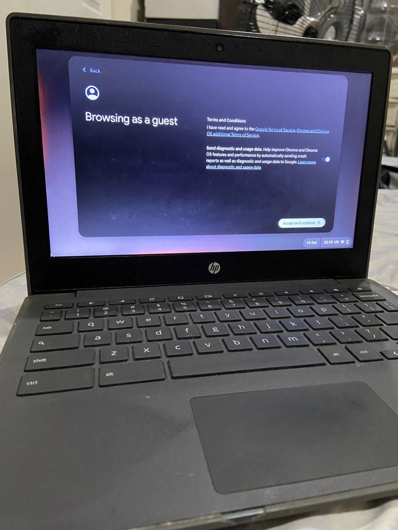 HP Chromebook 11A G8 EE (Category: Laptops & Notebooks) located in Manila. Submitted by mjay_ (Listing ID 1469138214, Image 3). Description: Working pa Issues: Cosmetic issues and may light spot sa screen (doesn’t affect the performance) .
