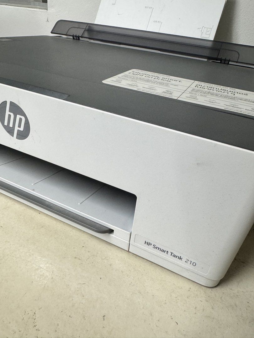 HP Smart Tank 210 Wireless Ink Tank Printer (Category: Printers, Scanners & Copiers) located in Rodriguez. Submitted by cords.treasure (Listing ID 1468987437, Image 2). Description: - Model: HP Smart Tank 210 Wireless Color Printer - Cost-efficient: Ultra-low printing costs, prints thousands of pages out of the box - Connectivity: Easy Wi-Fi and mobile setup - Condition: Includes original box and manuals.