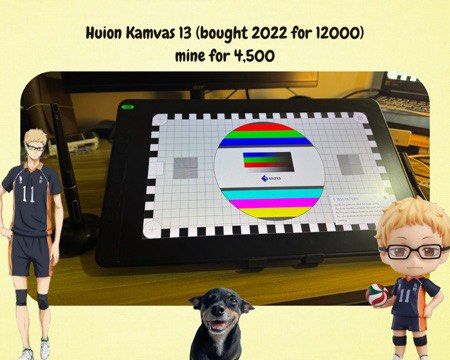 Huion Kamvas 13 Pen Display Graphics Tablet (Category: Laptops & Notebooks) located in Manila. Submitted by tiarananam42036 (Listing ID 1469121881, Image 1). Description: - Huion Kamvas 13 Graphics Tablet (Bought in 2022) - Condition: Fully functional, with visible screen scratches and one dead pixel - Included: Pen, stand, 8 extra pen nibs, wire (with tape), and a chamber art print - Ideal and affordable budget setup for aspiring digital artists