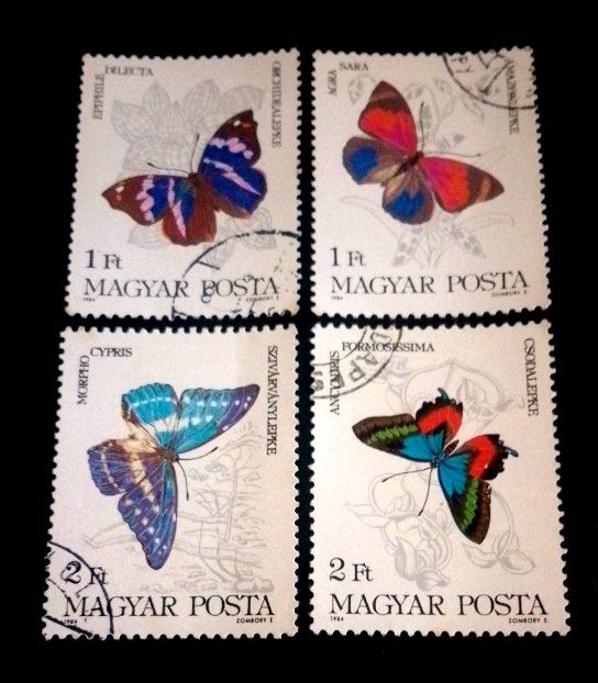 Hungary 1984 - Butterflies 4v. (used) (Category: Stamps & Prints) located in Balamban. Submitted by pandastampscebu (Listing ID 1468941185, Image 1). Description: Hungary 1984 - Butterflies 4v. (used) ₱30. Used. Price : ₱30. LAST PRICE POSTED The price is always for the whole set you see on the picture. GENERAL INFO ------------------------ MAXIMUM RESERVATION = 48 HOURS Shipping fee nationwide with J&T is ₱130. Free shipping for orders of ₱1000+