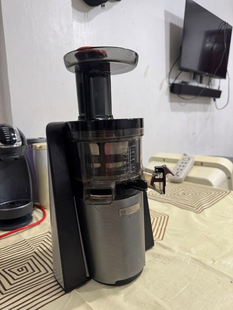 Hurom Premium Vertical Slow Juicer HVS-STF14 (Category: Juicers, Blenders & Grinders) located in Lapu Lapu. Submitted by axl.rose05 (Listing ID 1469057948, Image 3). Description: Premium Hurom slow juicer for making fresh fruit and vegetable juice at home. Compact vertical design with a low-speed squeezing system. Specifications: ✓ Brand: Hurom ✓ Model: HVS-STF14 ✓ Voltage: 220V / 60Hz ✓ Power: 150W ✓ Color: Silver and Black Inclusions: ✓ Motor b