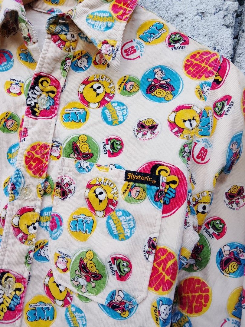 Hysteric printed longsleev button down (Category: Longsleeves) located in Bayombong. Submitted by jeffreybee (Listing ID 1469099159, Image 2). Description: presentable no issues 22 front length 24 back length 16.5 width.
