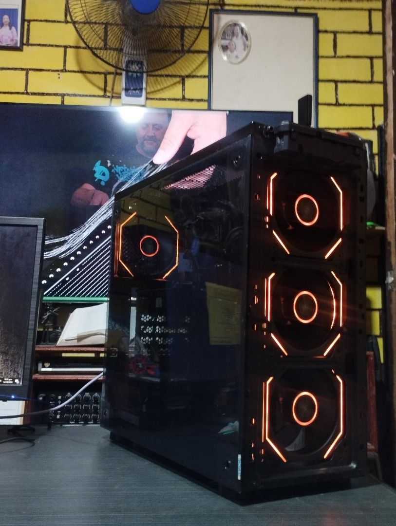 i7 computer set (Category: Desktops) located in Caloocan City. Submitted by boldpenguin_8b9e2c (Listing ID 1469096069, Image 3). Description: COMPUTER SET FOR SALE GOOD FOR GAMING/WFH/OFFICE/SCHOOLING Specifications: Intel Core i7 6th Gen 16GB DDR4 RAM (8GB × 2) H110M-D Motherboard GTX 1050 Ti 4GB 240GB SSD 700W PSU Corsair Tempered Glass Case Brand New RGB Fans with Remote 22-inch Viewpoint Monitor Keyboard and Mouse Included softwares installed