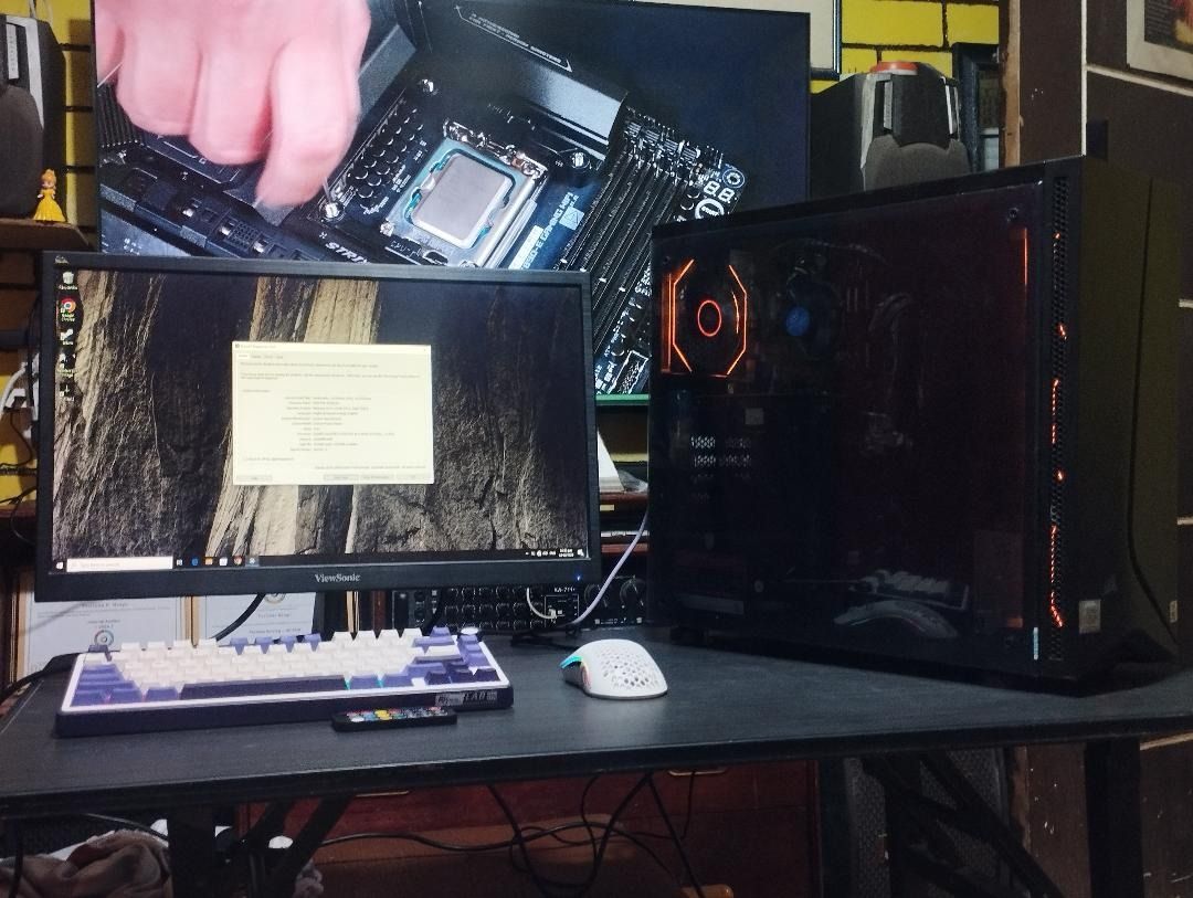 i7 computer set (Category: Desktops) located in Caloocan City. Submitted by boldpenguin_8b9e2c (Listing ID 1469096069, Image 2). Description: COMPUTER SET FOR SALE GOOD FOR GAMING/WFH/OFFICE/SCHOOLING Specifications: Intel Core i7 6th Gen 16GB DDR4 RAM (8GB × 2) H110M-D Motherboard GTX 1050 Ti 4GB 240GB SSD 700W PSU Corsair Tempered Glass Case Brand New RGB Fans with Remote 22-inch Viewpoint Monitor Keyboard and Mouse Included softwares installed
