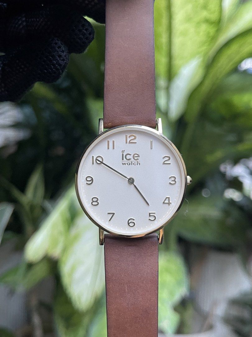 ICE WATCH City Collection Darlington (Category: Luxury Watches) located in Manila. Submitted by Ms.Joycee (Listing ID 1469033622, Image 2). Description: ICE WATCH City Collection (Darlington) ✨ • Model Line: Ice-Watch City Collection (Darlington) • Case: Ultra-slim gold-tone stainless steel • Dial: Ivory/Cream analog face with Arabic numeral markers • Strap: Smooth brown leather band • Designed in Belgium • Original Japan Movement • Water Resista
