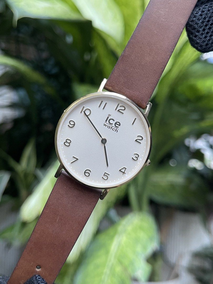 ICE WATCH City Collection Darlington (Category: Luxury Watches) located in Manila. Submitted by Ms.Joycee (Listing ID 1469033622, Image 1). Description: ICE WATCH City Collection (Darlington) ✨ • Model Line: Ice-Watch City Collection (Darlington) • Case: Ultra-slim gold-tone stainless steel • Dial: Ivory/Cream analog face with Arabic numeral markers • Strap: Smooth brown leather band • Designed in Belgium • Original Japan Movement • Water Resista