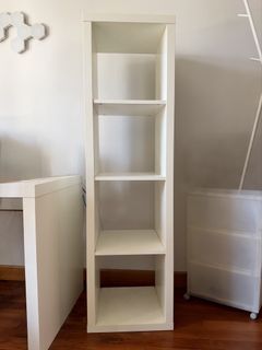 IKEA KALLAX Shelving unit white, 傢俬＆家居, 傢俬, 櫃子、組合櫃及置物架 - Carousell