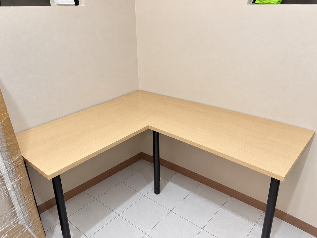 Ikea Office Table (Category: Office Furniture & Fixtures) located in Manila. Submitted by isabellehm (Listing ID 1469154104, Image 1). Description: IKEA Table Tops with OLOV Legs * Linmon Table Top (100 × 60 cm) * Lagkapten Table Top (140 × 60 cm) * Take both sets for only ₱4,800! Location: Estrada, Manila.