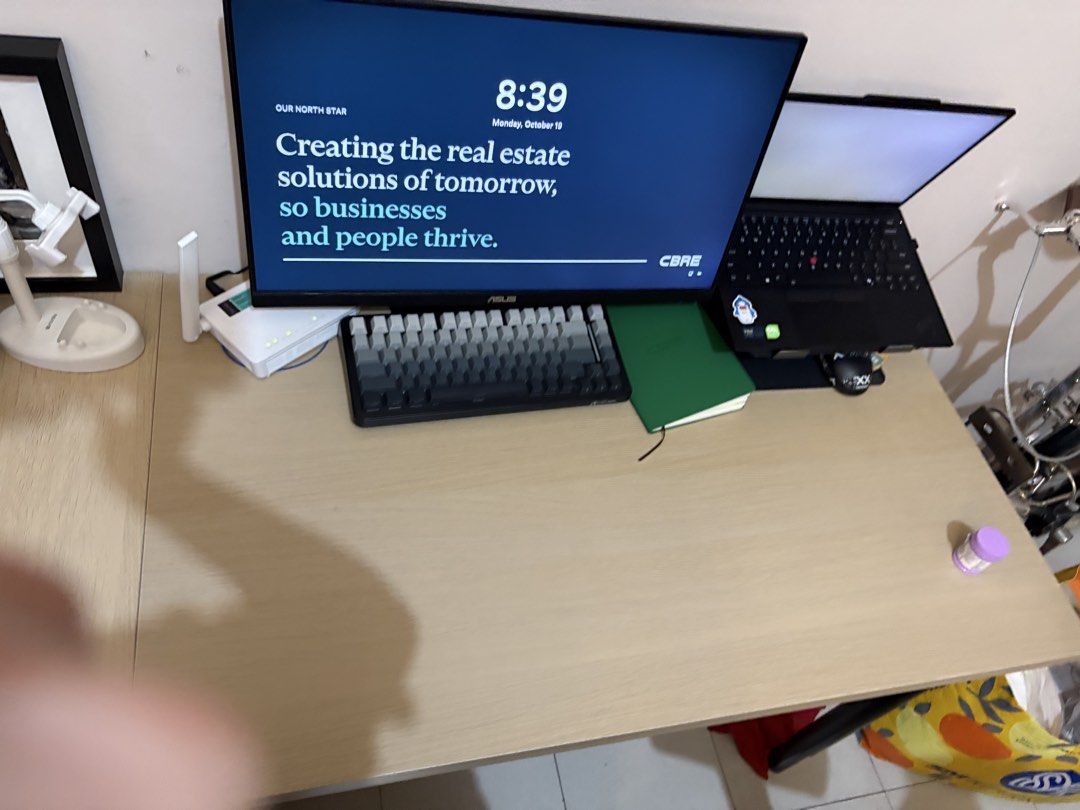 Ikea Office Table (Category: Office Furniture & Fixtures) located in Manila. Submitted by isabellehm (Listing ID 1469154104, Image 3). Description: IKEA Table Tops with OLOV Legs * Linmon Table Top (100 × 60 cm) * Lagkapten Table Top (140 × 60 cm) * Take both sets for only ₱4,800! Location: Estrada, Manila.