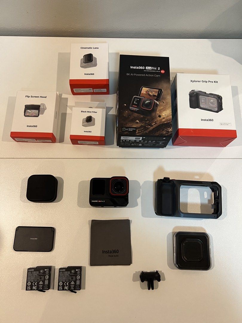 Insta360 Ace Pro 2 Videography Bundle Limited Edition (Category: Video Cameras) located in Antipolo. Submitted by vistrove (Listing ID 1469160014, Image 3). Description: Selling a like-new Insta360 Ace Pro 2 Videography Bundle (Limited Edition Set) bought less than a year ago. Perfect for vloggers, travelers, and content creators looking for a complete, high-performance setup ready to go. Condition: Like new, pristine condition, lightly used for 