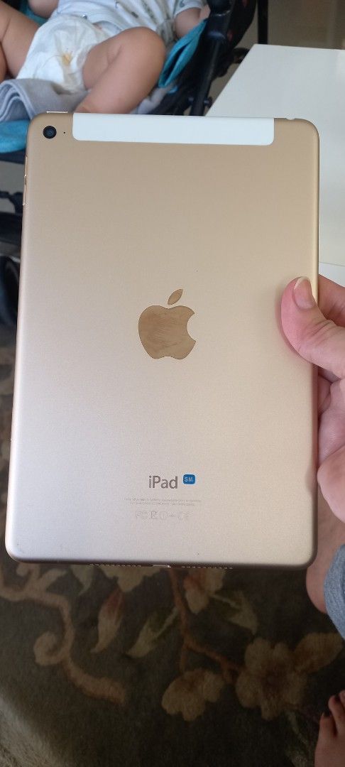 Ipad mini4 (Category: iPad) located in Cavite. Submitted by charisabla15249 (Listing ID 1468977165, Image 3). Description: - Brand/Model: Apple iPad Mini 4 - Color: Gold - Storage: 32GB and below - Condition: Excellent, well-maintained - Inclusions: Original box and protective case - Meetup Location: Manchester 8, Lancaster New City.