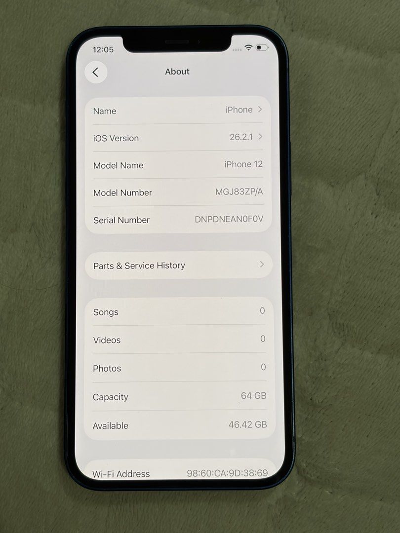 iPhone 12 64gb Blue (Category: iPhone 12 Series) located in Cavite. Submitted by byestuffph (Listing ID 1468994551, Image 3). Description: iPhone 12 64gb (SMART locked) Negotiable 🔆 📌 NO major issues except for scratches as seen in pics 📌 BH: 71% 📌 Never been opened/repaired 📌 Unit only 📌 RFS: Upgraded .