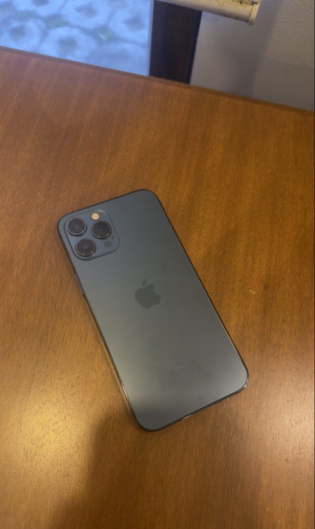 iPhone 12 Pro Max 256 GB FOR SALE! (Category: iPhone 13 Series) located in Angeles City. Submitted by flipitwihthjose (Listing ID 1468959612, Image 2). Description: 📱 iPhone 12 Pro Max 256GB — ₱17,000 Negotiable * Battery health: 75% * Earpiece has a crackling/distorted sound during calls * Minor scuffs and dents * Back glass has been repaired * Camera works properly * All other functions work properly Inclusions: Charger + USB-C to Lightning ca