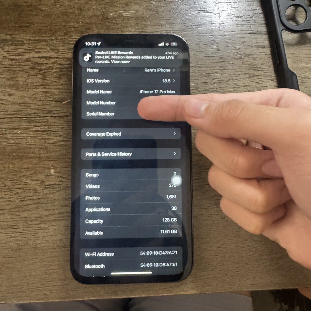 IPhone 12 Pro Max RUSH RUSH (Category: iPhone 12 Series) located in Quezon City. Submitted by noahhsellss (Listing ID 1469016847, Image 3). Description: IPhone 12 Pro Max 128GB Local(🇵🇭) Variant No Sim Restriction 🔋100% BH(Replaced) Fully Unlocked Sobrang kinis yung sides Unli Reset Honest Issues: •Replaced LCD •No FaceID PRICE IS FIXEDDD.
