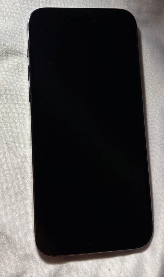 Iphone 14 Pro Max (Category: iPhone 14 Series) located in Manila. Submitted by nicsventure (Listing ID 1469035766, Image 2). Description: Iphone 14 Pro Max (deep purple) - Face ID - 256 GB - 78% BH - No sim restriction - Truetone - No history of repair - Cable charger included - 20w Adaptor included - With box Rfs - upgrade Negotiable price Meet up only. Around Parañaque, Makati or Alabang..