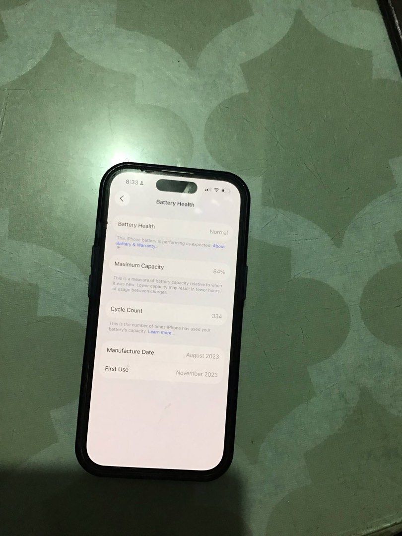 iPhone 15 128 gb pre owned | no issues (Category: iPhone 15 Series) located in Manila. Submitted by infinitetsukoyomi (Listing ID 1468936100, Image 1). Description: Rush selling pre owned iPhone 15, batt health: 84, 128 gb, color: yellow, brought last august 2026… NO ISSUES. Good cam quality (last two pics for reference) No history or repair or replacement Inclusion: charger Loc: las pinas Pin loc: Robinsons place las pinas Reason for selling: to