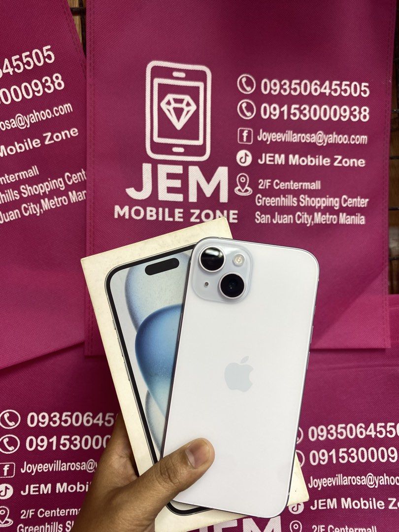 Iphone 15 128gb (Category: iPhone 15 Series) located in San Juan City. Submitted by amyjoysementilla.10 (Listing ID 1468995847, Image 1). Description: IPHONE 15 128gb SECONDHAND ORIG. 98% BETTA HEALTH OPENLINE(anysim) NO DENTS NO SCRATCHES NO ISSUE WITH SAME SERIAL BOX WITH CASE & TEMP.GLASS Cash on delivery with our Personal Rider around Metro Manila with SAME DAY DELIVERY. Please expect that the DELIVERY FEE is shouldered by the customer.. For 