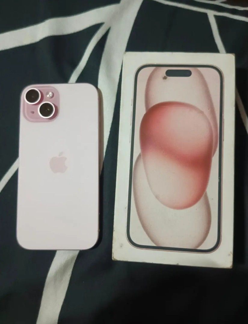 Iphone 15 128GB (Category: iPhone 15 Series) located in Cebu City. Submitted by northerx (Listing ID 1469086883, Image 1). Description: IPHONE 15 (NEGOTIABLE) 128GB Color Pink No history repair No Issue ZPA - Local Variant NTC approval Battery health 94% IOS version 27.0.1 RFS: Upgrade.