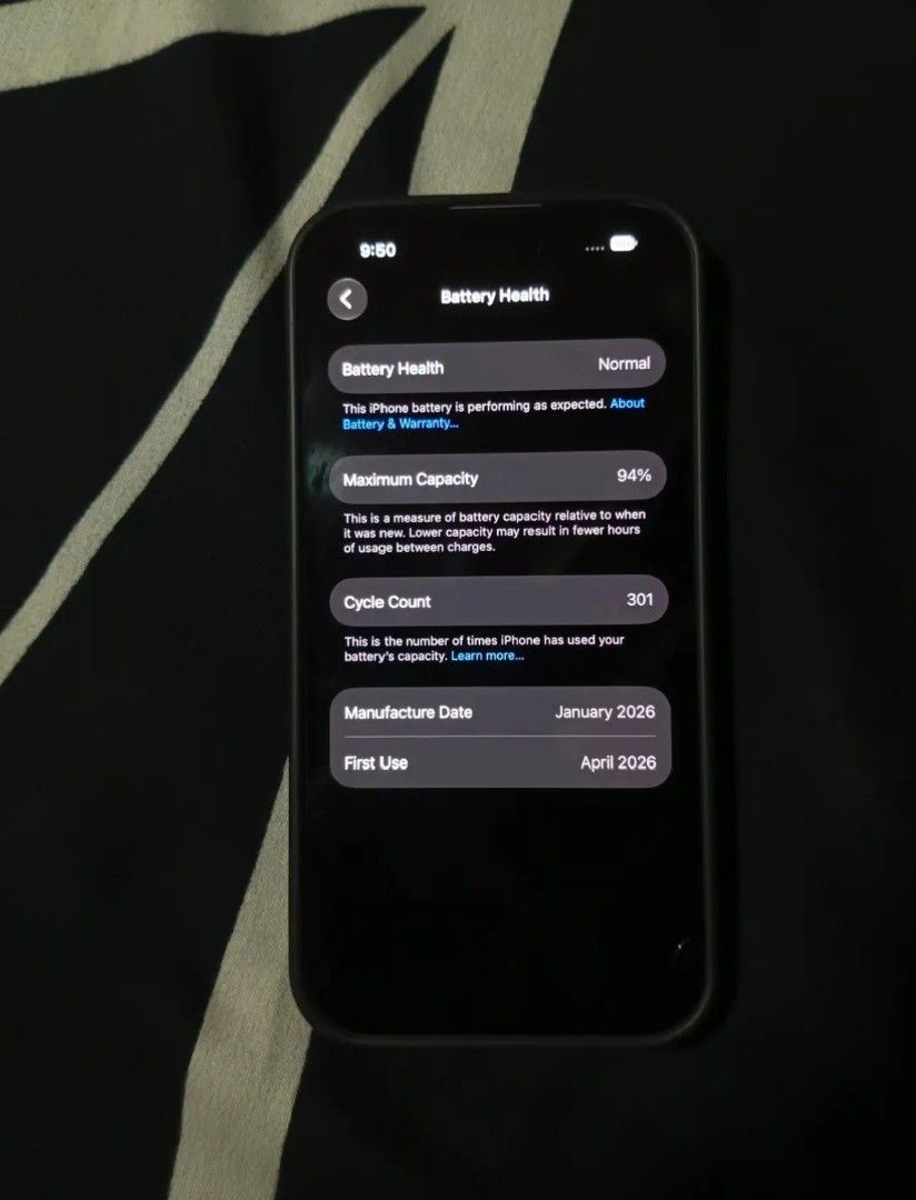 Iphone 15 128GB (Category: iPhone 15 Series) located in Cebu City. Submitted by northerx (Listing ID 1469086883, Image 3). Description: IPHONE 15 (NEGOTIABLE) 128GB Color Pink No history repair No Issue ZPA - Local Variant NTC approval Battery health 94% IOS version 27.0.1 RFS: Upgrade.