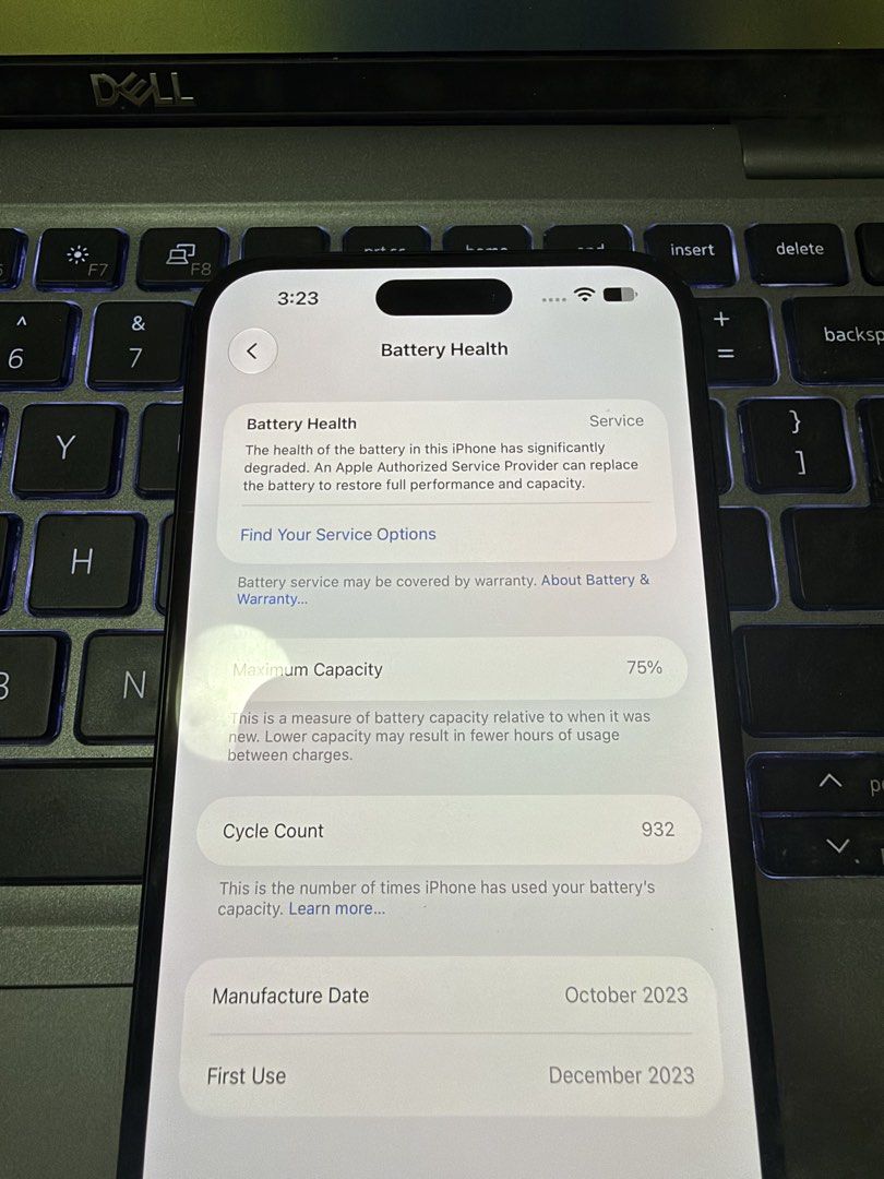 Iphone 15 plus (Category: iPhone 15 Series) located in San Pablo. Submitted by himatlugen (Listing ID 1468996729, Image 3). Description: Iphone 15 plus 128gb all original inclusion: box and phone cases no major issues except for 75%bh and scratches/paint chips due to usage 21,999 negotiable.
