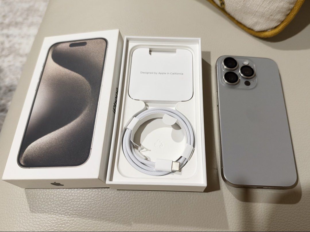 iPhone 15 Pro 512gb Natural Titanium (Category: iPhone 15 Series) located in San Juan City. Submitted by joankat17 (Listing ID 1469070237, Image 1). Description: - Model: iPhone 15 Pro - Storage: 512GB - Color: Natural Titanium - Condition: Lightly used, bought in 2023 - Includes: Original box and unusedUSB-C charging cable - Battery replaced last Feb 2026 - Dual physical sim (HK version).