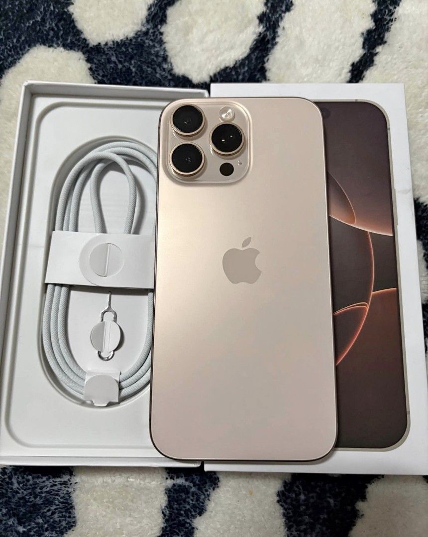 Iphone 16 pro max 256gb (Category: iPhone 16 Series) located in Manila. Submitted by maika_del (Listing ID 1468952211, Image 1). Description: Sale or (swap ios only) Iphone 16promax 256gb 🏷️ 42,500 Prestine condition Factory unlock 86% battery health 596 Cc first use October 2024 Unli check sa meet up True tone and face id working Ntc approve Unli reset Unit, rep box cord No issue No history of repair Bocaue/marilao location Pede den meet up or 
