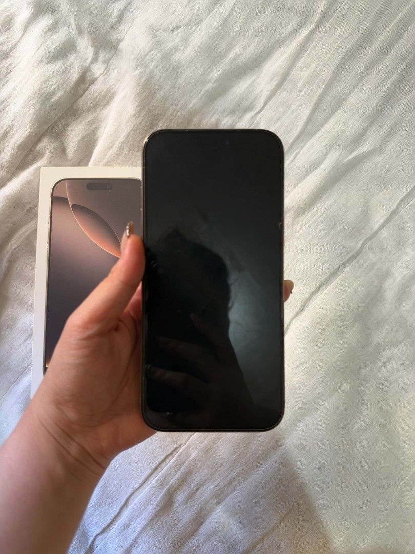 iPhone 16 Pro Max 256GB (Category: iPhone 16 Series) located in Quezon City. Submitted by djbnd (Listing ID 1469111498, Image 2). Description: Check photos for more details. Phone is lady owned. Pristine condition with no visible flaws. Location is QC or Etivac..