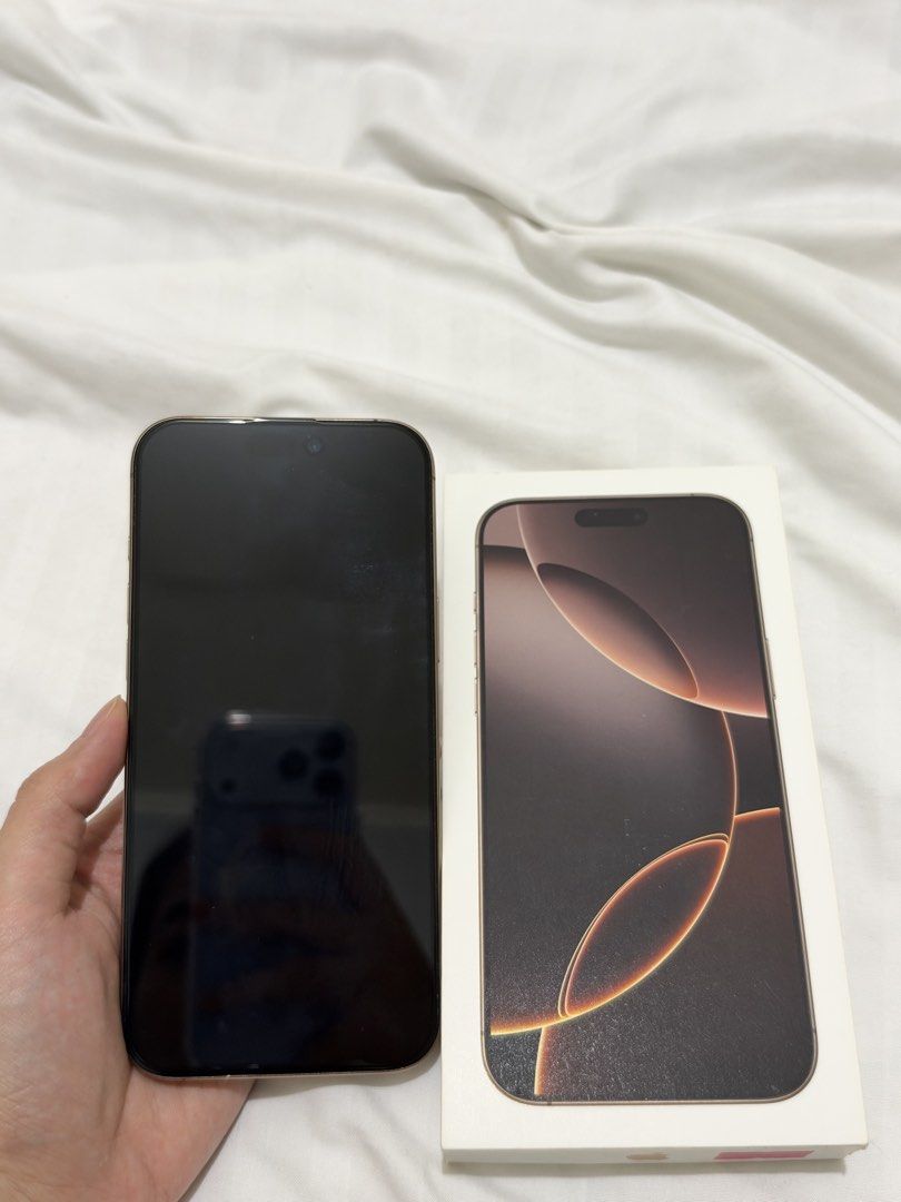 Iphone 16 pro max 256gb (Category: iPhone 16 Series) located in San Leonardo. Submitted by iluvkopiii (Listing ID 1469159765, Image 3). Description: Selling my personal phone. Not buy and sell Iphone 16 pro max 256gb No history of repair. No dents. No issue. Factory unlock. Same box, same imei Inclusions Unit, orig box, orig cord, case and extra tempered glass.