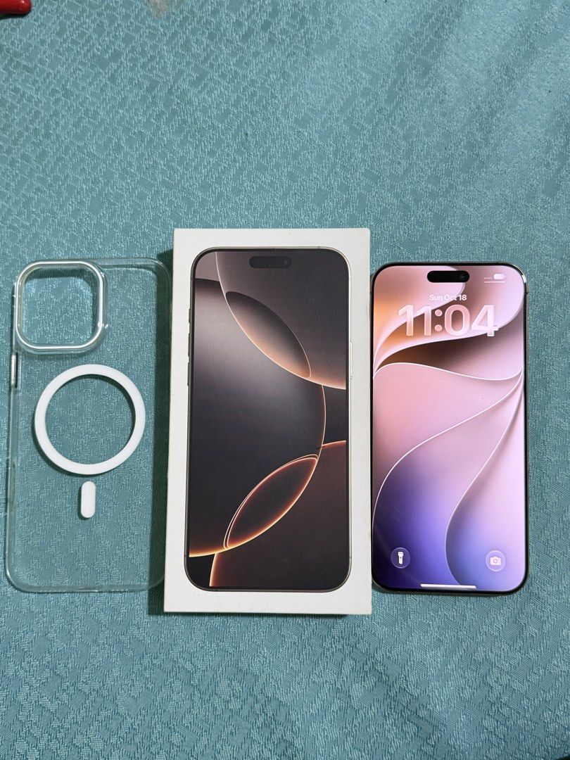 •Iphone 16 Pro Max Desert Titanium• (Category: iPhone 16 Series) located in Cavite. Submitted by bunnyburrito_ (Listing ID 1468982948, Image 2). Description: •Iphone 16 Pro Max — Desert Titanium• ⚜️256gb ⚜️No sim restrictions ⚜️All buttons are working ⚜️No history of repair ⚜️Battery Health - 91% ⚜️573 Cycle count Please do take note that there’s a slight peeling off on upper camera’s edge. See last pic. Performance is not affected. Buyer may che