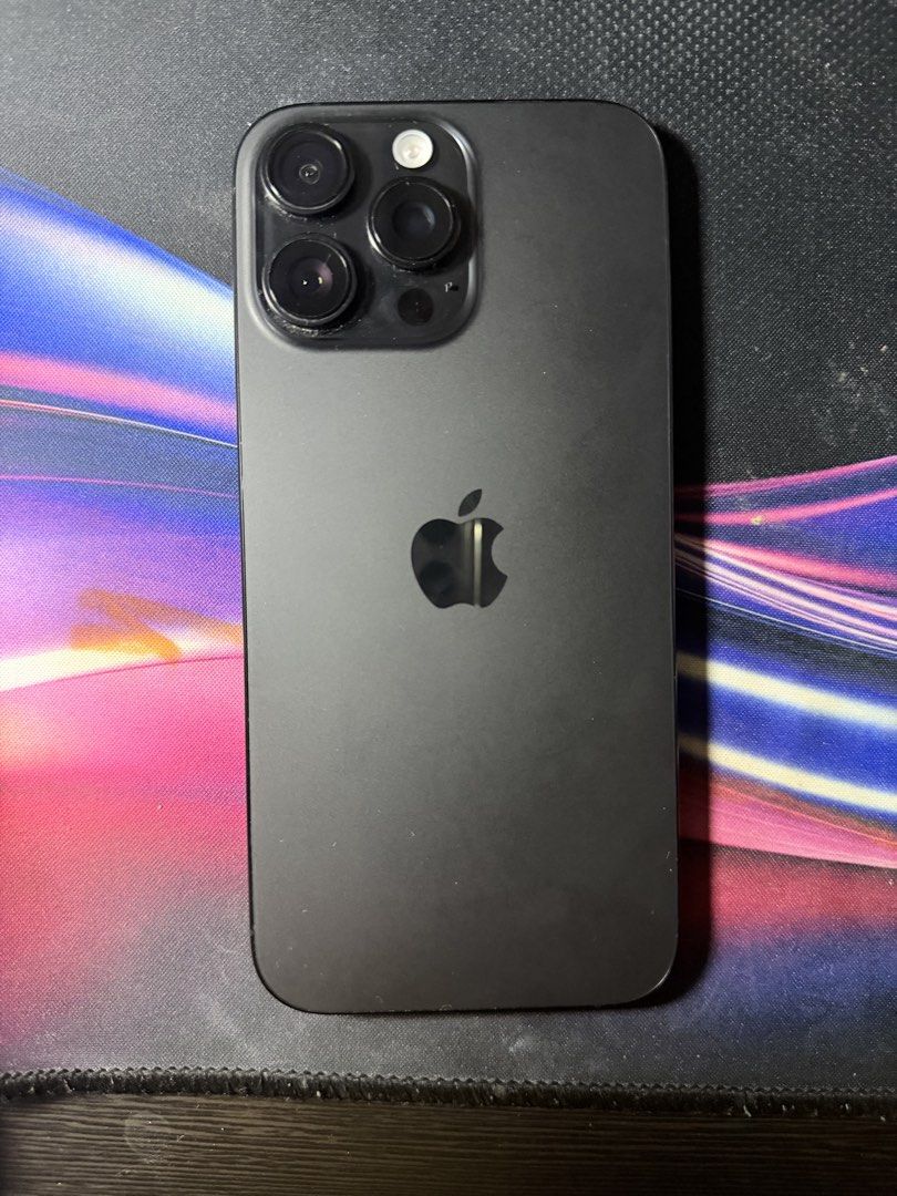 Iphone 16 promax (Category: iPhone 16 Series) located in Imus. Submitted by lecsirhc (Listing ID 1469090657, Image 2). Description: - Model: iPhone 16 Pro Max - Color: Black Titanium - Storage: 256GB - Condition: Excellent, pristine physical condition as seen in photos - Inclusions: Original retail box with replacement charger and few cases - Meetup locations: Imus Cavite, SM Bacoor, .