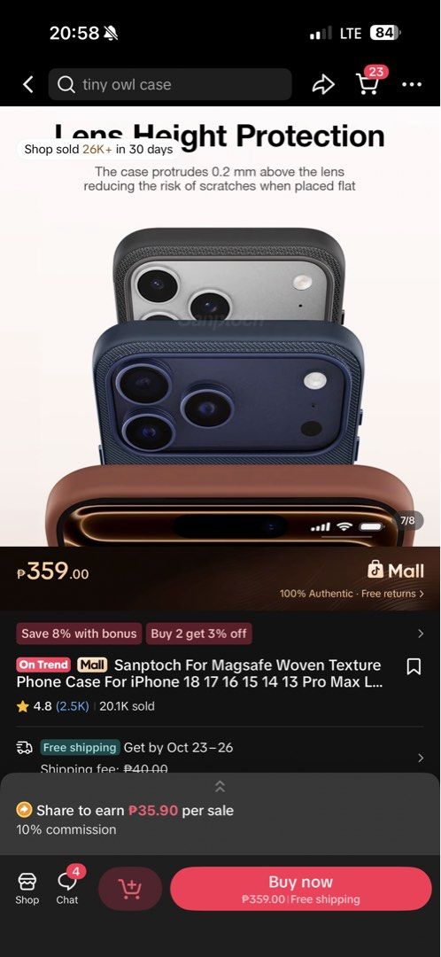 iphone 17 pro max cases (Category: Cases & Sleeves) located in Manila. Submitted by nethureta (Listing ID 1469078811, Image 3). Description: Belkin/Sanptoch 800/300 Loc: moa or pedro gil Bago lang yan. .