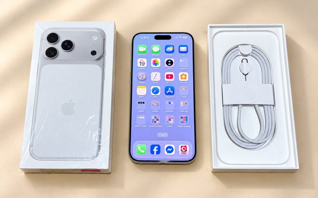 IPhone 17 ProMax in Silver (256GB) (Category: Other Mobile & Gadget Accessories) located in San Pedro. Submitted by cathy_paras (Listing ID 1468993008, Image 2). Description: 📱 iPhone 17 Pro Max 256GB — SILVER 🤍 💾 256GB Storage 🔒 Smartlocked 🇵🇭 NTC Approved 🔋 100% Battery Health 📦 Complete Original Package 💯 100% Smooth — No Issues 🛠️ No History of Repair ✨ BRAND NEW CONDITION — SUPER ALAGA! 🥰 Check & Reset All You Want! Perfect for pe