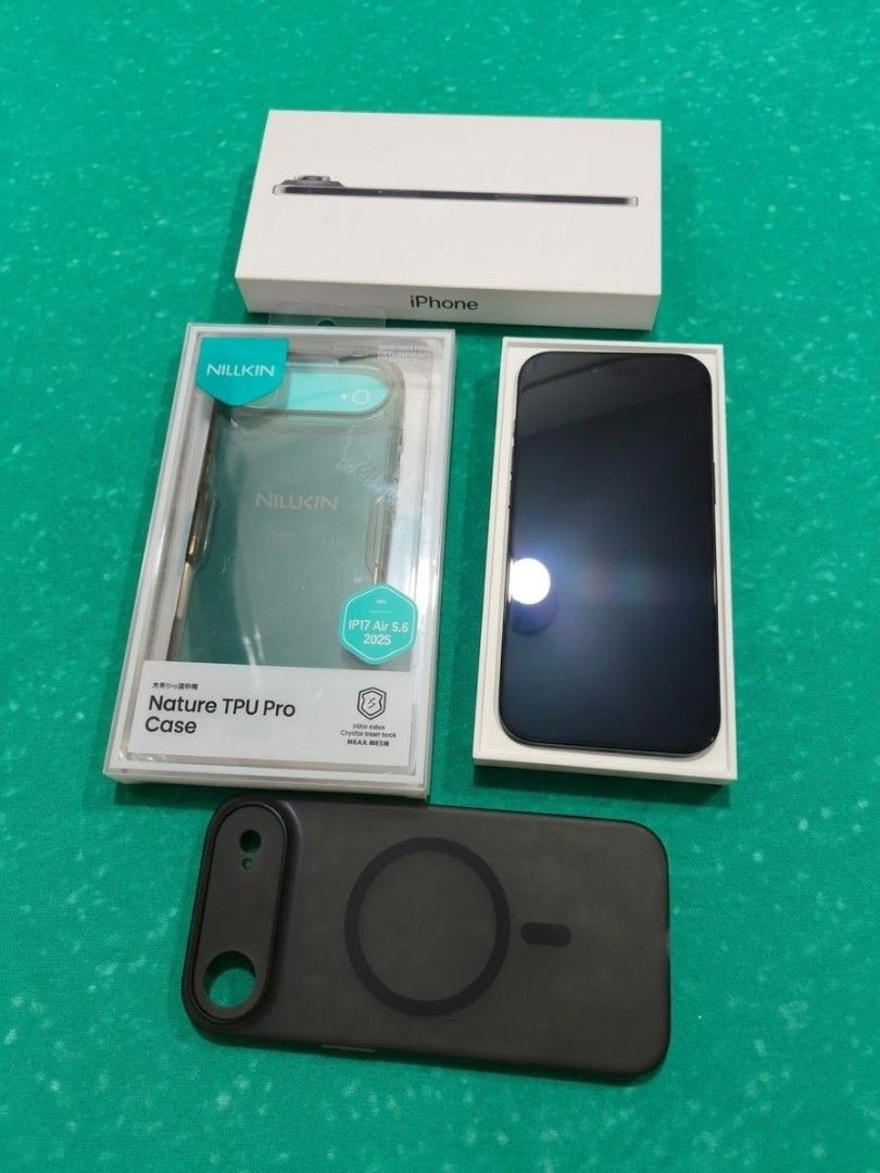 IPhone Air 256gb Black (7mos old) (Category: iPhone Air Series) located in Manila. Submitted by decluterring.co (Listing ID 1469070176, Image 3). Description: Open for swap to lower unit + add cash RFS: Spare phone, di na nagagamit - Warranty: Till February 2027 - Condition: Good as brand new - Inclusions: Original retail box and original cord - Extra Cases: Nillkin Nature TPU Pro case and black magnetic case. - Have supporting documents(picture)