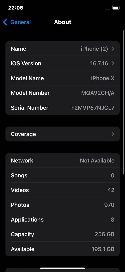 Iphone X 📱 (Category: iPhone X Series) located in Caloocan City. Submitted by oddmountain.930c4c (Listing ID 1469094459, Image 3). Description: Selling my personal used iPhone X 📱 - 256GB - No issue / smooth all sides - Openline / any SIM - NTC Certified - Battery Health: 100% - with charger - Unit and case For meetup/pickup only 💌.
