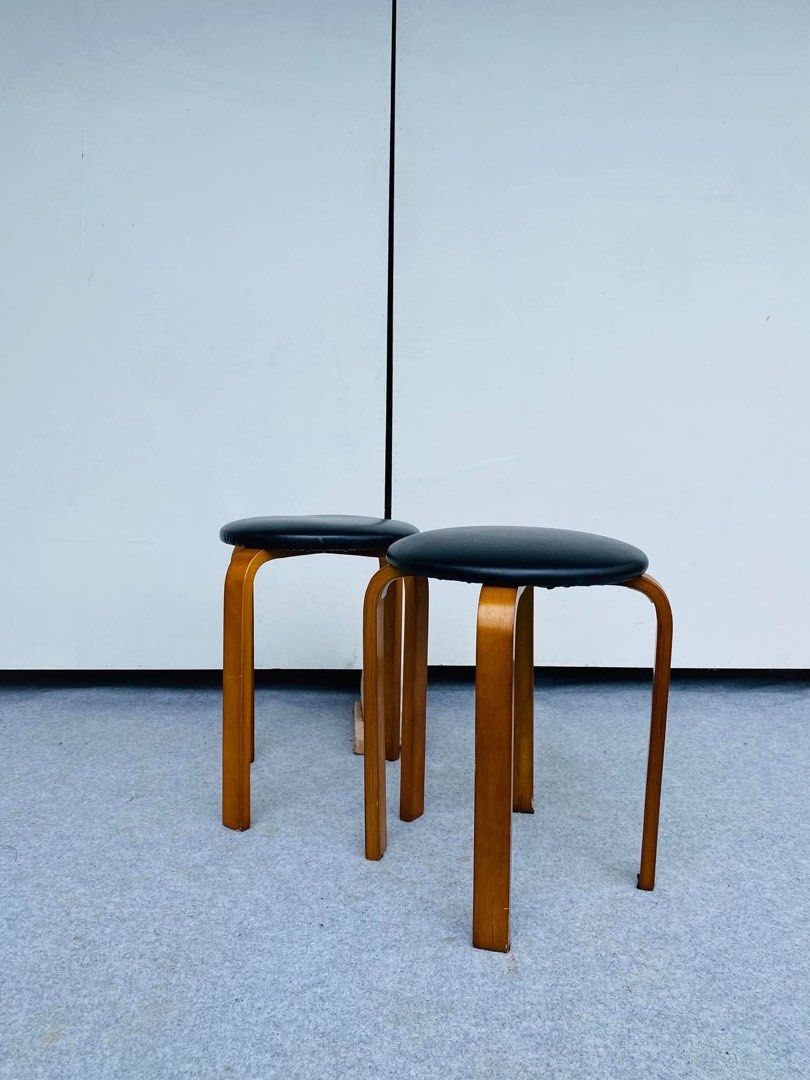 “JAPAN SURPLUS” BENTWOOD STOOLS WITH BLACK LEATHER CUSHION (Category: Announcements) located in Manila. Submitted by jerichocal17856 (Listing ID 1468973868, Image 2). Description: “JAPAN SURPLUS” BENTWOOD STOOLS WITH BLACK LEATHER CUSHION SIZE: 13D” x 18H” inches (AS-IS ITEM) IN GOOD CONDITION.