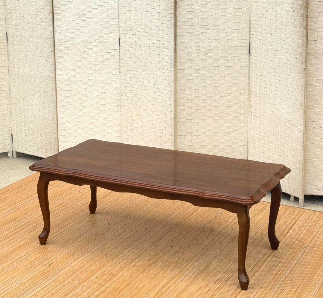 JAPAN SURPLUS ELEGANT DESIGN CENTER TABLE IN GOOD CONDITION (Category: Tables & Sets) located in Manila. Submitted by jerichocal17856 (Listing ID 1468972293, Image 1). Description: JAPAN SURPLUS ELEGANT DESIGN CENTER TABLE IN GOOD CONDITION SIZE: 16.5H x 47 x 23W inches.