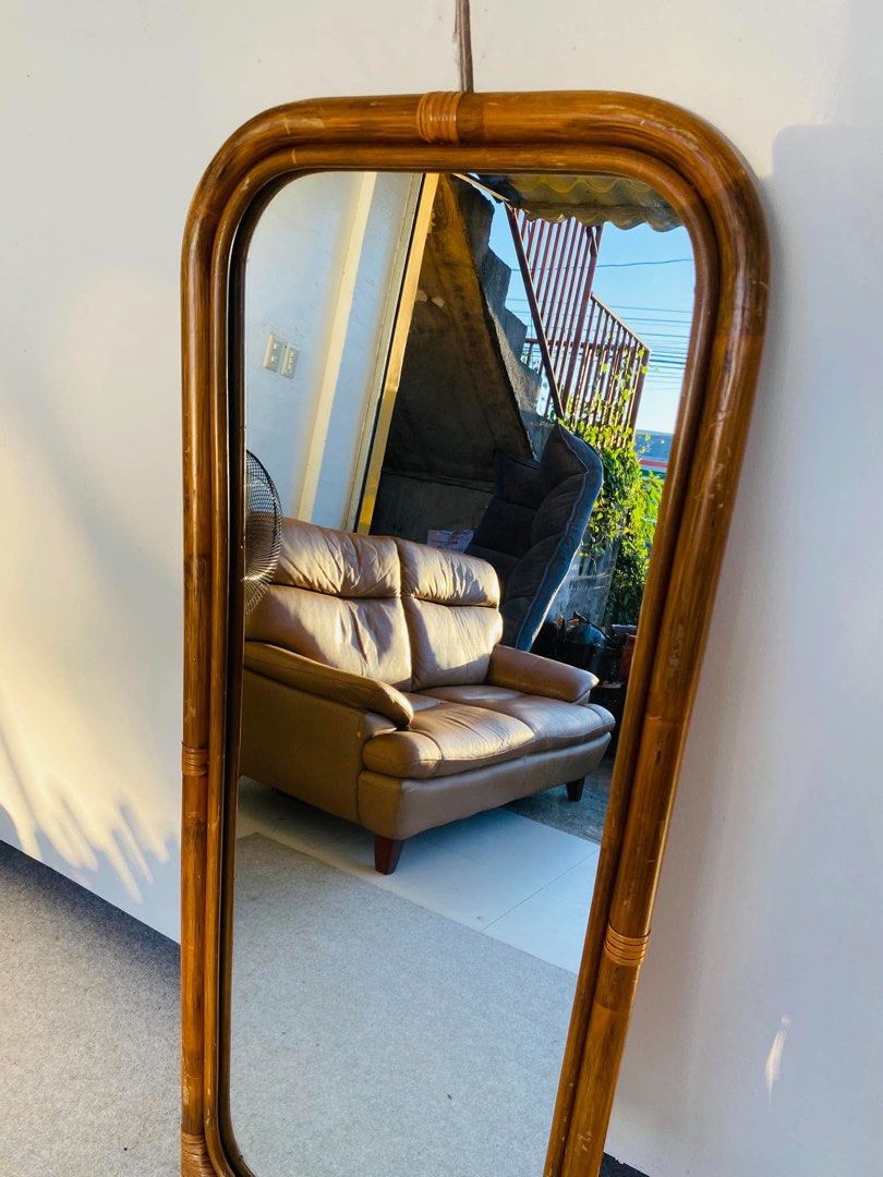 “JAPAN SURPLUS” RATTAN HANG MIRROR (Category: Other Home Furniture) located in Manila. Submitted by jerichocal17856 (Listing ID 1468980186, Image 3). Description: “JAPAN SURPLUS” RATTAN HANG MIRROR SIZE: 17L” x 53H” inches (AS-IS ITEM) IN GOOD CONDITION SIZE: 17L” x 53H” inches (AS-IS ITEM) IN GOOD CONDITION.