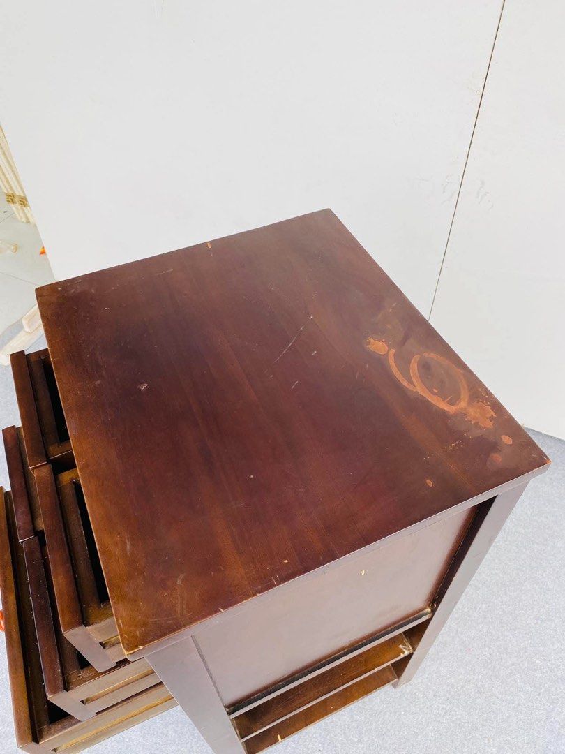 “JAPAN SURPLUS” SMALL CONSOLE TABLE (Category: Tables & Sets) located in Manila. Submitted by jerichocal17856 (Listing ID 1468977844, Image 3). Description: “JAPAN SURPLUS” SMALL CONSOLE TABLE SIZE: 18L” x 16W” x 34H” inches (AS-IS ITEM) IN GOOD CONDITION.