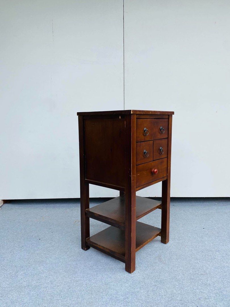 “JAPAN SURPLUS” SMALL CONSOLE TABLE (Category: Tables & Sets) located in Manila. Submitted by jerichocal17856 (Listing ID 1468977844, Image 2). Description: “JAPAN SURPLUS” SMALL CONSOLE TABLE SIZE: 18L” x 16W” x 34H” inches (AS-IS ITEM) IN GOOD CONDITION.