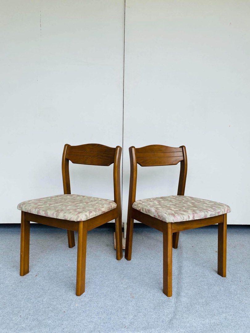 “JAPAN SURPLUS” SOLID WOOD DINING CHAIRS (Category: Chairs) located in Manila. Submitted by jerichocal17856 (Listing ID 1468975660, Image 3). Description: “JAPAN SURPLUS” SOLID WOOD DINING CHAIRS SIZE: 18L” x 18W” x 16Sh” x 30H” inches (AS-IS ITEM) IN GOOD CONDITION.
