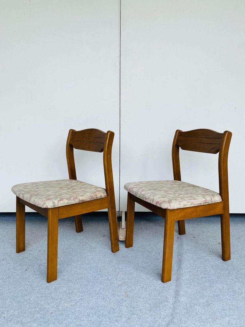 “JAPAN SURPLUS” SOLID WOOD DINING CHAIRS (Category: Chairs) located in Manila. Submitted by jerichocal17856 (Listing ID 1468975660, Image 2). Description: “JAPAN SURPLUS” SOLID WOOD DINING CHAIRS SIZE: 18L” x 18W” x 16Sh” x 30H” inches (AS-IS ITEM) IN GOOD CONDITION.