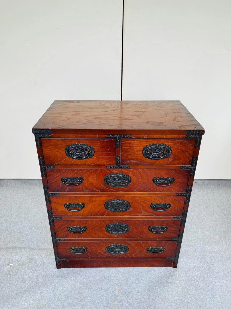 “JAPAN SURPLUS” VINTAGE TANSU CHEST DRAWER (Category: Shelves, Cabinets & Racks) located in Manila. Submitted by jerichocal17856 (Listing ID 1468977582, Image 2). Description: “JAPAN SURPLUS” VINTAGE TANSU CHEST DRAWER SIZE: 30L” x 18W” x 37H” inches (AS-IS ITEM) IN GOOD CONDITION.