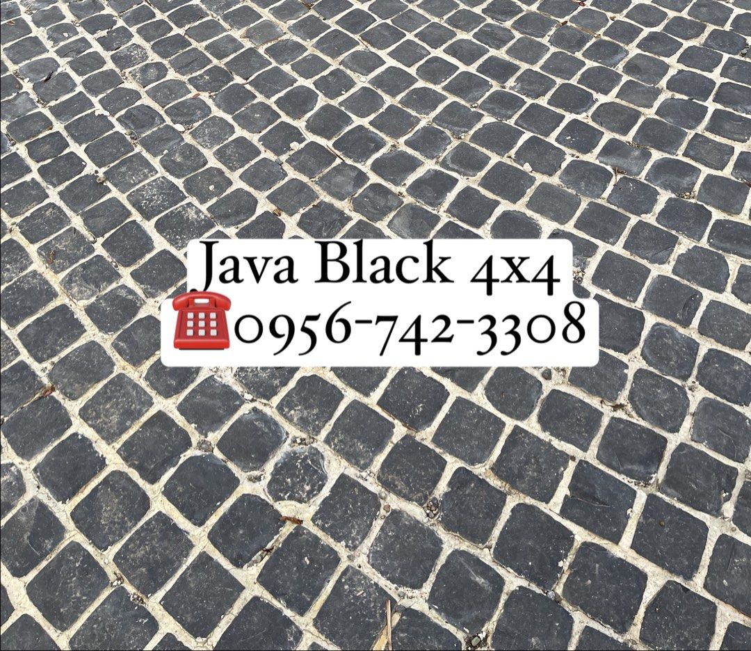 JAVA BLACK 4X4 (Category: Construction & Building Materials) located in San Mateo. Submitted by kim.mejos (Listing ID 1469157079, Image 1). Description: 1,800/SQ MTR WE OFFER: GRASS/VENTILATION BLOCKS/LOUVER BLOCKS/BREEZE BLOCKS/STEPPING STONES/WALL CLODDINGS/NON-SKID CONCRETE TILES/PAVERS/CRAZY CUT ARAAL/COBBLE STONES/VIGAN BRICKS/VIGAN TILES/PEBBLES/GREEN SLATE/ADOBE BLOCKS/ADOBE TILES/MARBLE DUST/PREMIUM BLACK SLATE/ELEPHANT CERAMIC CLAY ROOF 
