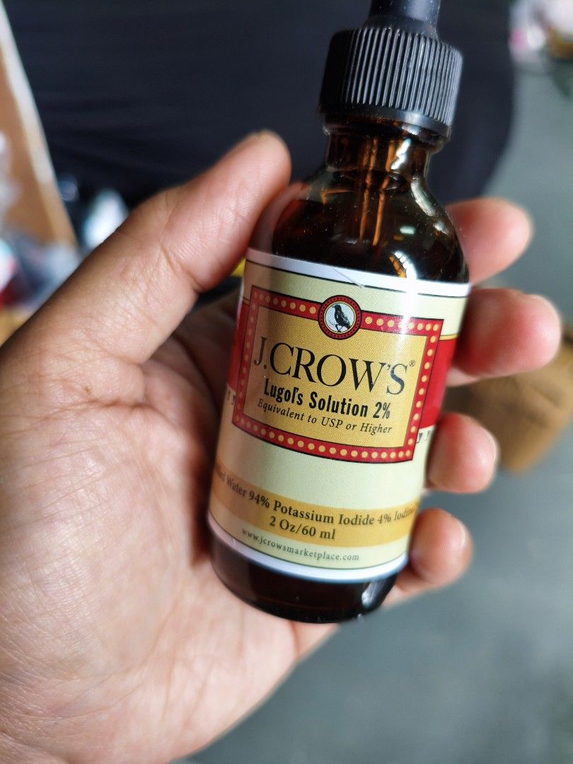 j.crow's Logul's Solution Iodine 2% bnew (Category: Health Food, Drinks & Tonics) located in Cavite. Submitted by cappfinds86177 (Listing ID 1469113400, Image 1). Description: 4 available if takeall will 2000 only..